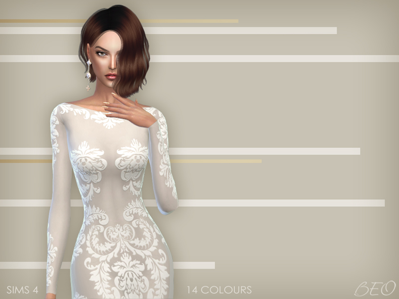 Anveay dress for The Sims 4 by BEO